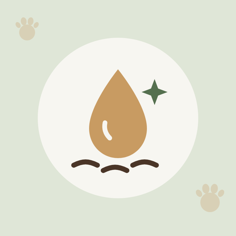 Skin & Coat Care — oil drop with sparkle icon