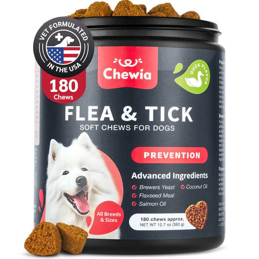 Natural flea and tick defense soft chews for dogs