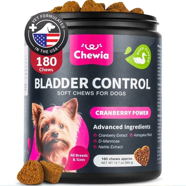 Advanced cranberry bladder and kidney support chews for dogs, 180 count